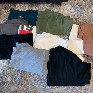 Mens assortment of plain tee shirts